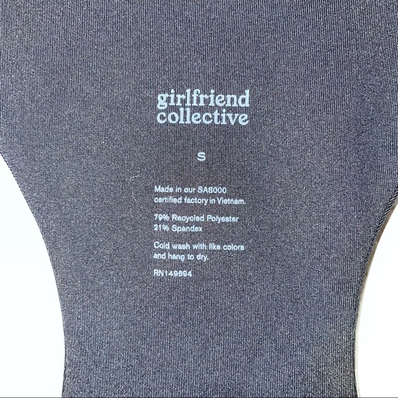 NWT GirlFriend Collective Paloma Bra in Black Various Sizes - Picture 4 of 6